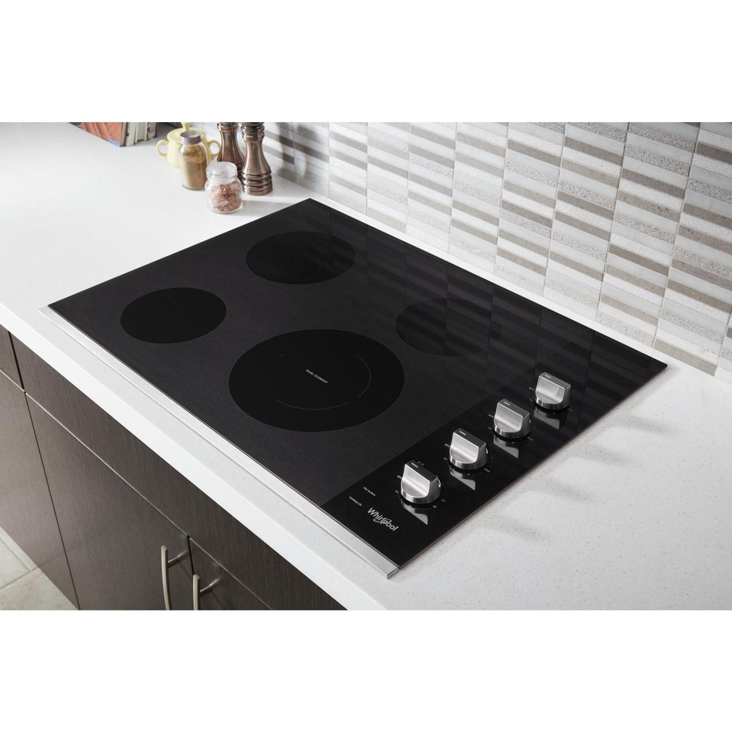 Table de cuisson électrique Whirlpool 30 à 4 éléments - Acier inoxydable - WCE55US0HS | Table de cuisson électrique Whirlpool de 30 po à 4 éléments - acier inoxydable - WCE55US0HS