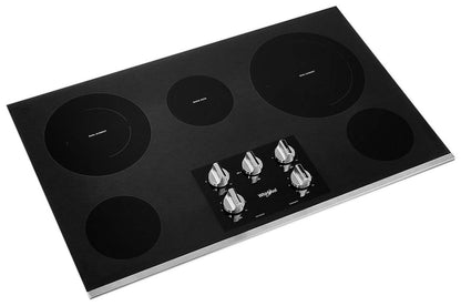 Whirlpool 36 5-Element Electric Cooktop - Stainless Steel - WCE77US6HS | Table de cuisson électrique Whirlpool de 36 po à 5 éléments - acier inoxydable - WCE77US6HS
