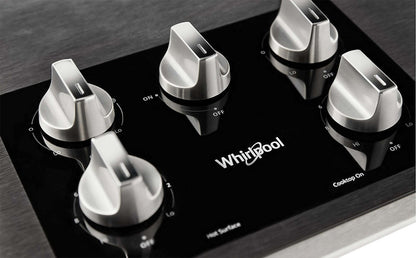 Whirlpool 36 5-Element Electric Cooktop - Stainless Steel - WCE77US6HS | Table de cuisson électrique Whirlpool de 36 po à 5 éléments - acier inoxydable - WCE77US6HS