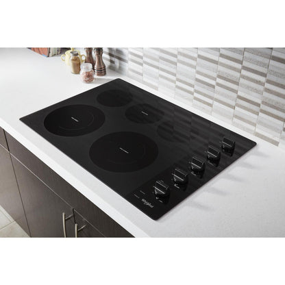 Surface de cuisson électrique Whirlpool de 30 po à 5 éléments - noire - WCE77US0HB