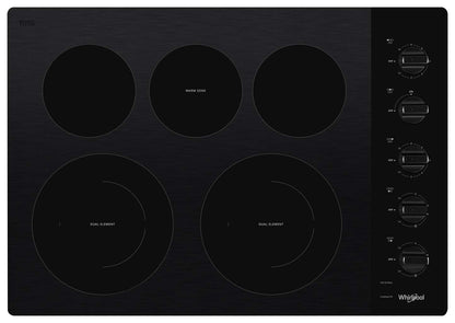 Surface de cuisson électrique Whirlpool de 30 po à 5 éléments - noire - WCE77US0HB