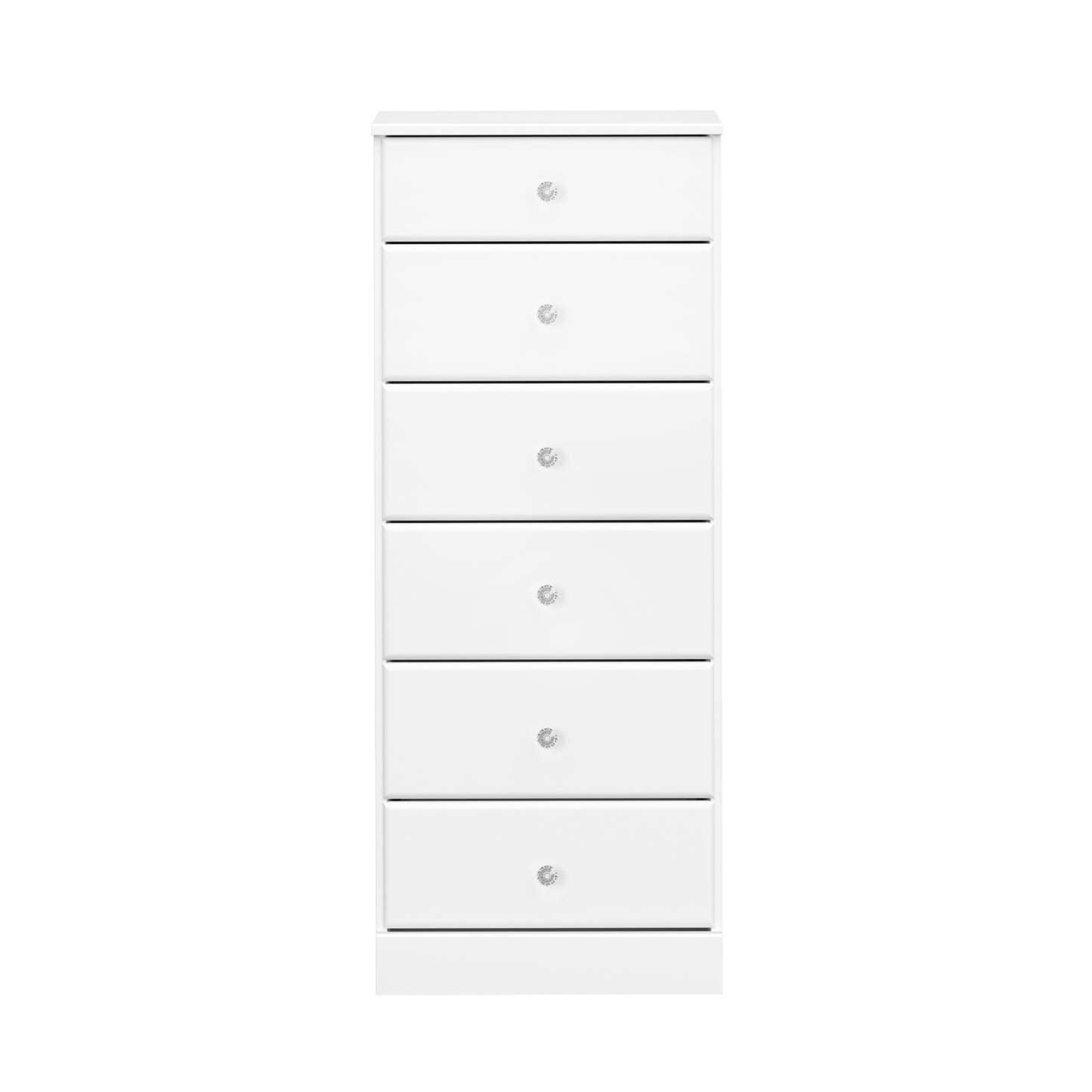 Commode haute Astrid Kids 6-Drawer - Blanc|Commode verticale haute Astrid à 6 tiroirs pour enfants - blanche