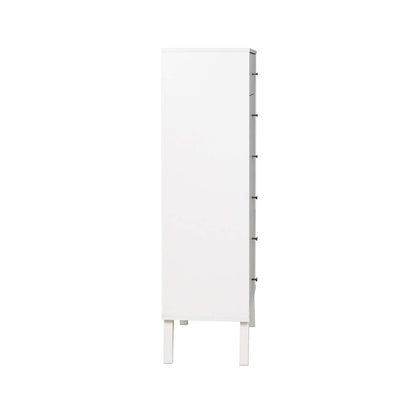 Milo Tall 6-Drawer Chest - Blanc|Commode verticale haute Milo à 6 tiroirs - blanche