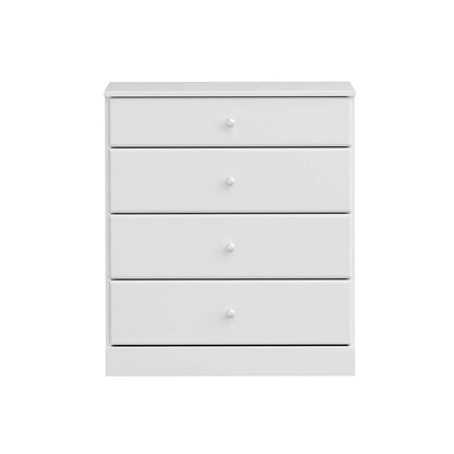 Commode Astrid 4 tiroirs - Blanc|Commode Astrid à 4 tiroirs - blanche