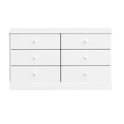 Commode Astrid 6 tiroirs - Blanc|Commode Astrid à 6 tiroirs - blanche