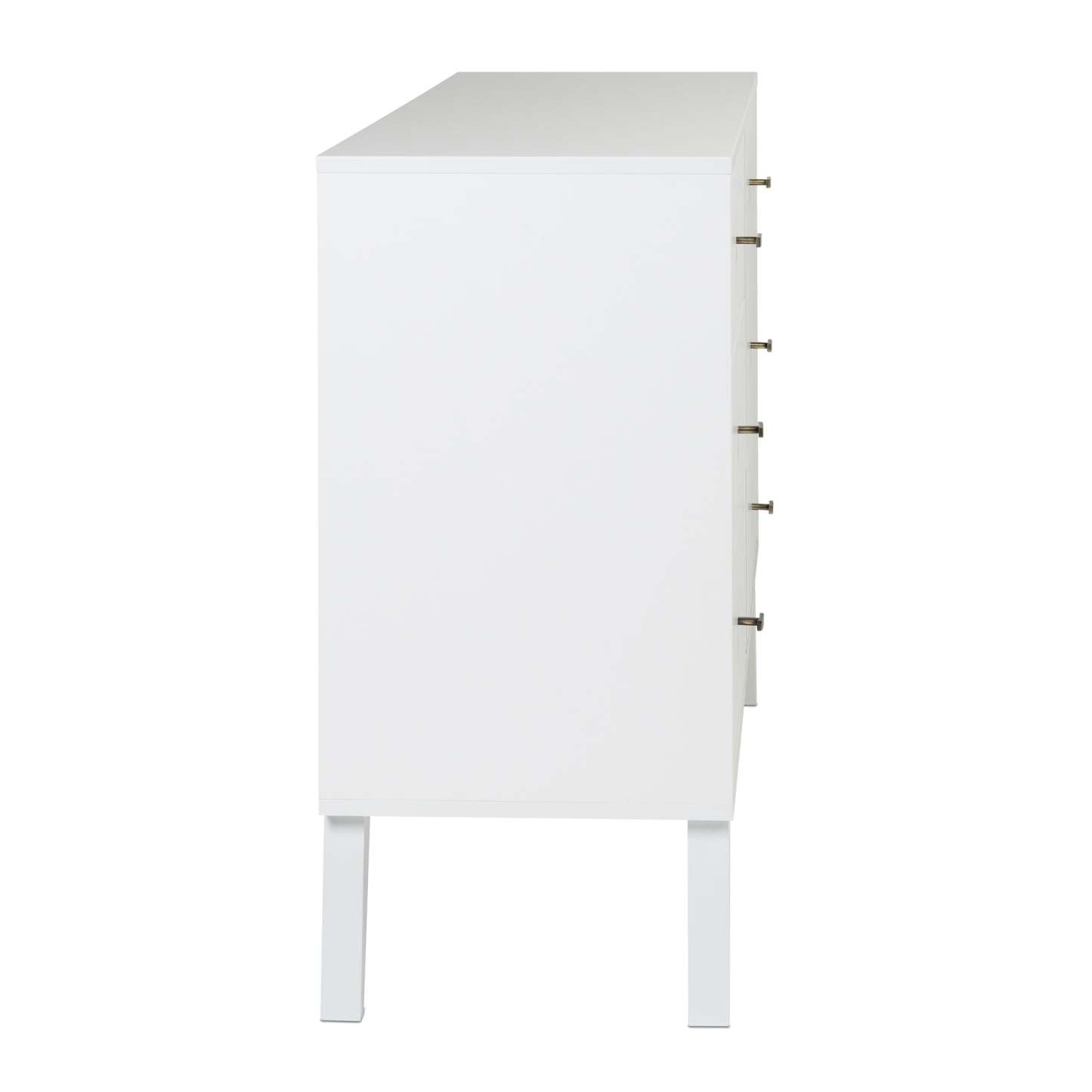 Commode Milo 6 tiroirs - Blanc|Commode Milo à 6 tiroirs - blanche