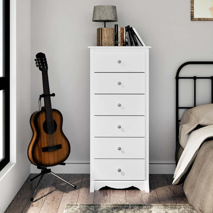 Monterey Tall 6-Drawer Chest - Blanc|Commode verticale haute Monterey à 6 tiroirs - blanche