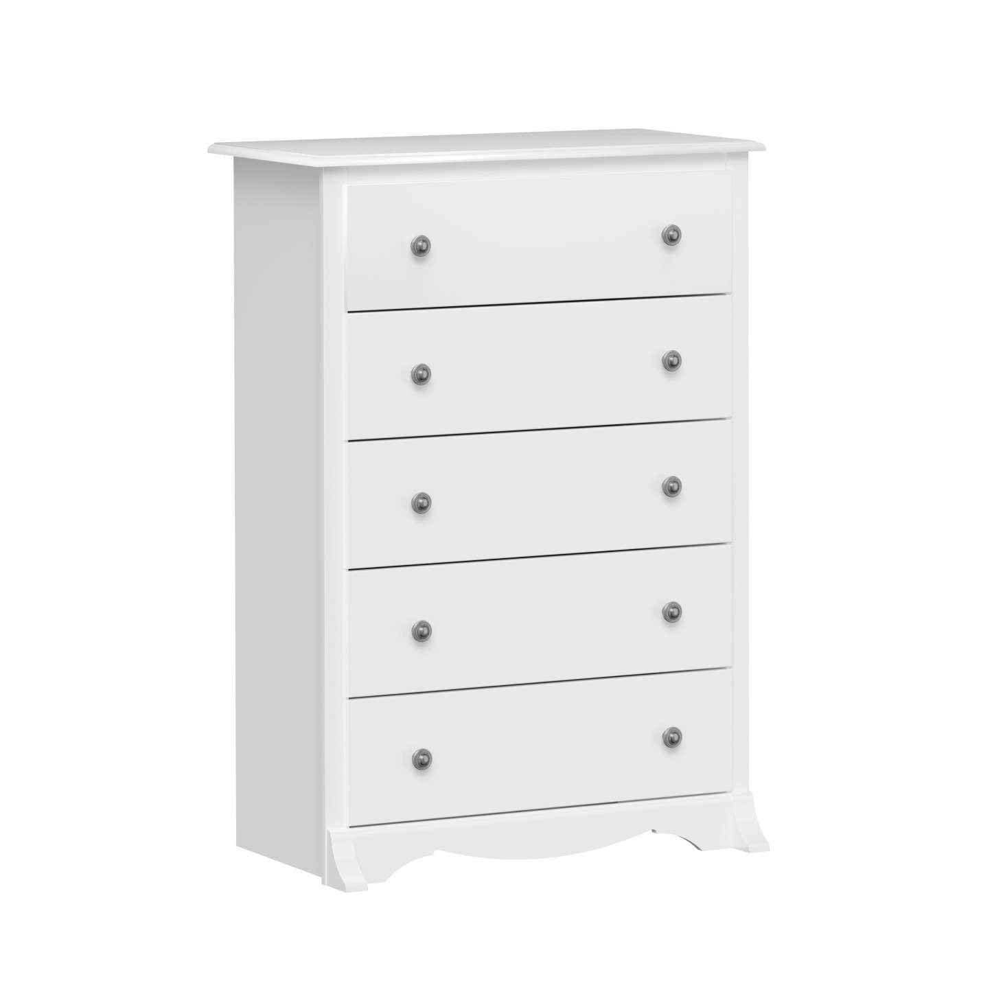 Commode Monterey 5 tiroirs - Blanc|Commode verticale Monterey à 5 tiroirs - blanche