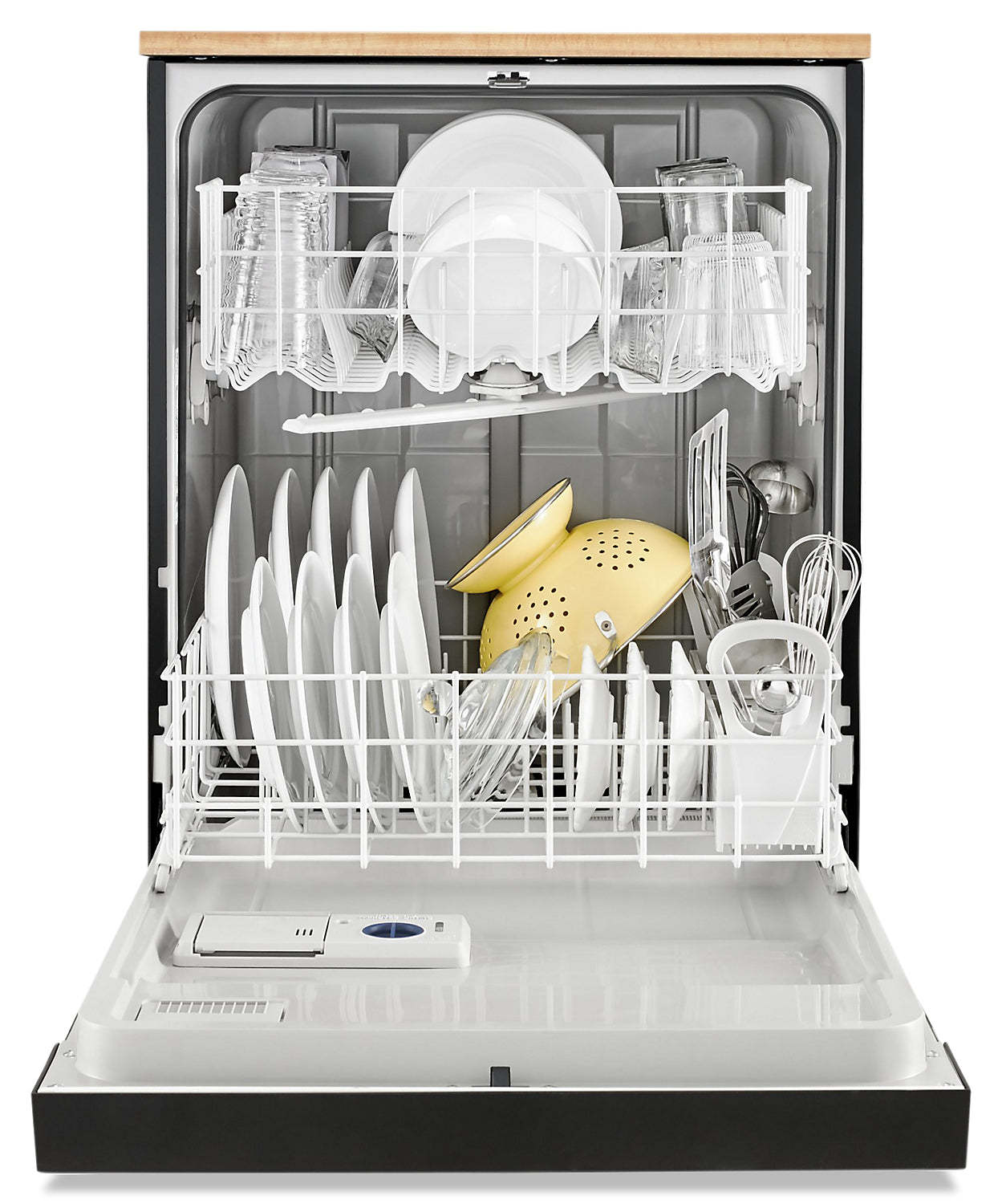 Lave-vaisselle portatif Whirlpool de 24 po et de 64 dBA avec commandes à l'avant - noir - WDP370PAHB | Lave-vaisselle portatif à commande frontale Whirlpool 24 64 dBA - Noir - WDP370PAHB