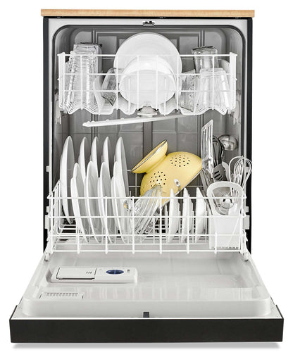 Lave-vaisselle portatif Whirlpool de 24 po et de 64 dBA avec commandes à l'avant - noir - WDP370PAHB | Lave-vaisselle portatif à commande frontale Whirlpool 24 64 dBA - Noir - WDP370PAHB