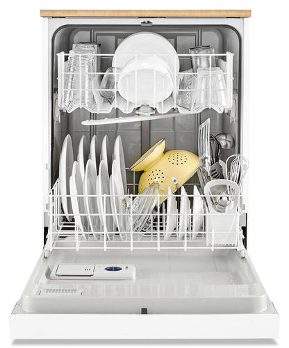 Lave-vaisselle portatif Whirlpool de 24 po et de 64 dBA avec commandes à l'avant - blanc - WDP370PAHW