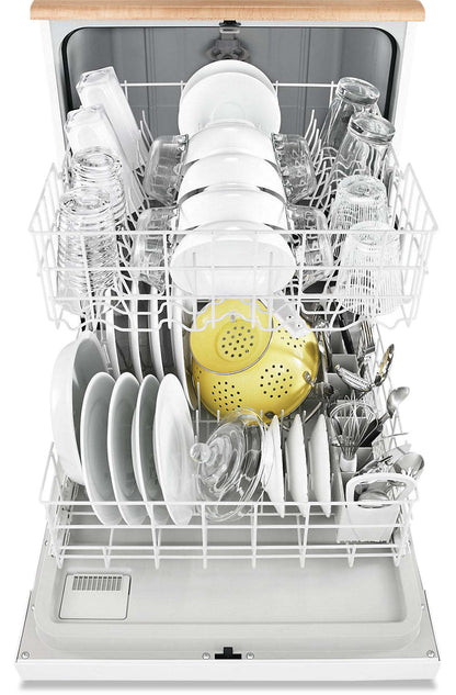 Lave-vaisselle portatif Whirlpool de 24 po et de 64 dBA avec commandes à l'avant - blanc - WDP370PAHW