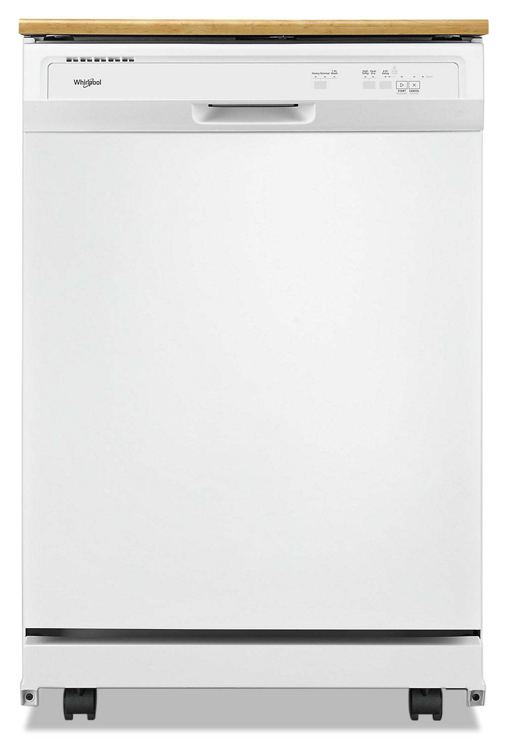Lave-vaisselle portatif Whirlpool de 24 po et de 64 dBA avec commandes à l'avant - blanc - WDP370PAHW