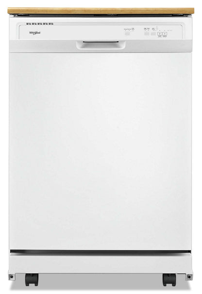 Lave-vaisselle portatif Whirlpool de 24 po et de 64 dBA avec commandes à l'avant - blanc - WDP370PAHW