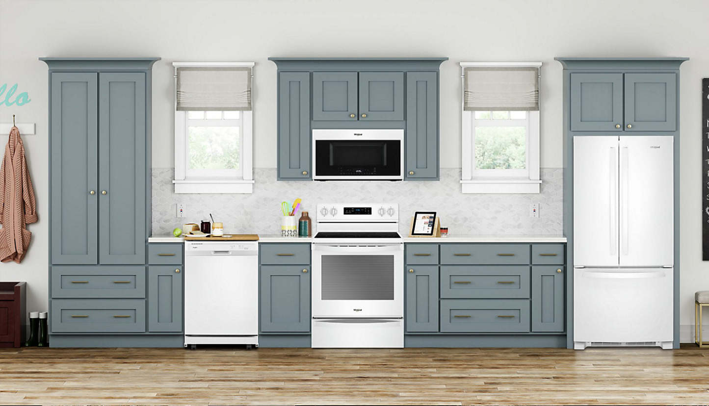 Lave-vaisselle portatif Whirlpool de 24 po et de 64 dBA avec commandes à l'avant - blanc - WDP370PAHW