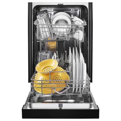 Lave-vaisselle encastré Whirlpool de 18 po et de 50 dBA avec commandes à l’avant - noir - WDPS5118PB
