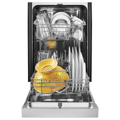 Lave-vaisselle encastré Whirlpool de 18 po et de 50 dBA avec commandes à l'avant - armoire en acier inoxydable monochromatique - WDPS5118P…