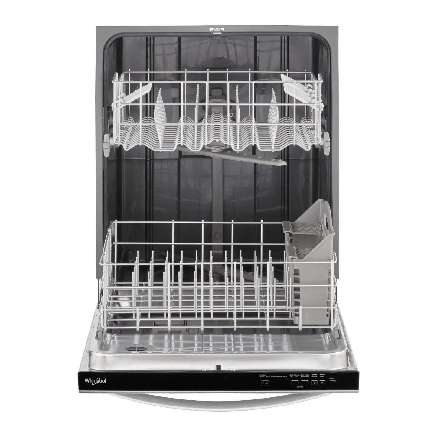 Lave-vaisselle Whirlpool 24 55 dBA encastrable à commande supérieure - Acier inoxydable résistant aux empreintes digitales - WDT54… | Lave-vaisselle encastré Whirlpool de 24 po et de 55 dBA avec commandes sur le dessus - acier inoxyda…