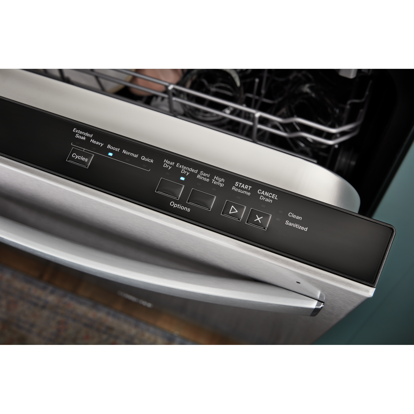 Lave-vaisselle Whirlpool 24 55 dBA encastrable à commande supérieure - Acier inoxydable résistant aux empreintes digitales - WDT54… | Lave-vaisselle encastré Whirlpool de 24 po et de 55 dBA avec commandes sur le dessus - acier inoxyda…