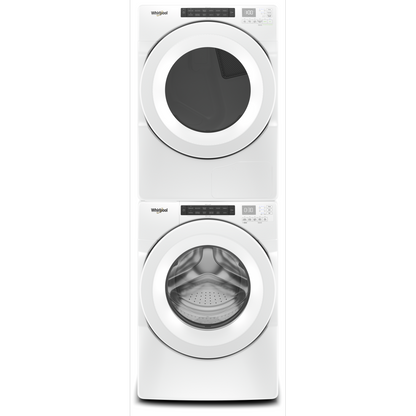 Whirlpool 5,0 pi³ Laveuse à chargement frontal et 7,4 pi³ Sécheuse à chargement frontal - blanche|Laveuse à chargement frontal 5,0 pi³ et sécheuse à chargement frontal 7,4 pi³ de Whirlpool - blanches|WHFL560A
