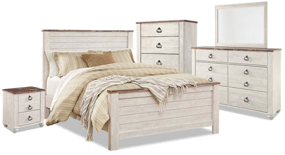 Willowton 7-Piece Queen Bedroom Package|Ensemble de chambre à coucher Willowton 7 pièces avec grand lit|WILLWQP7