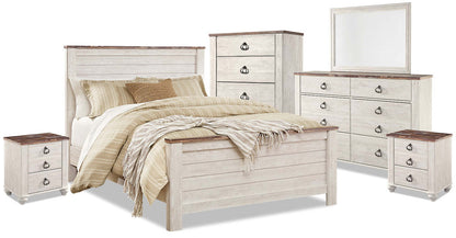 Ensemble de chambre à coucher Queen 8 pièces Willowton|Ensemble de chambre à coucher Willowton 8 pièces avec grand lit|WILLWQP8
