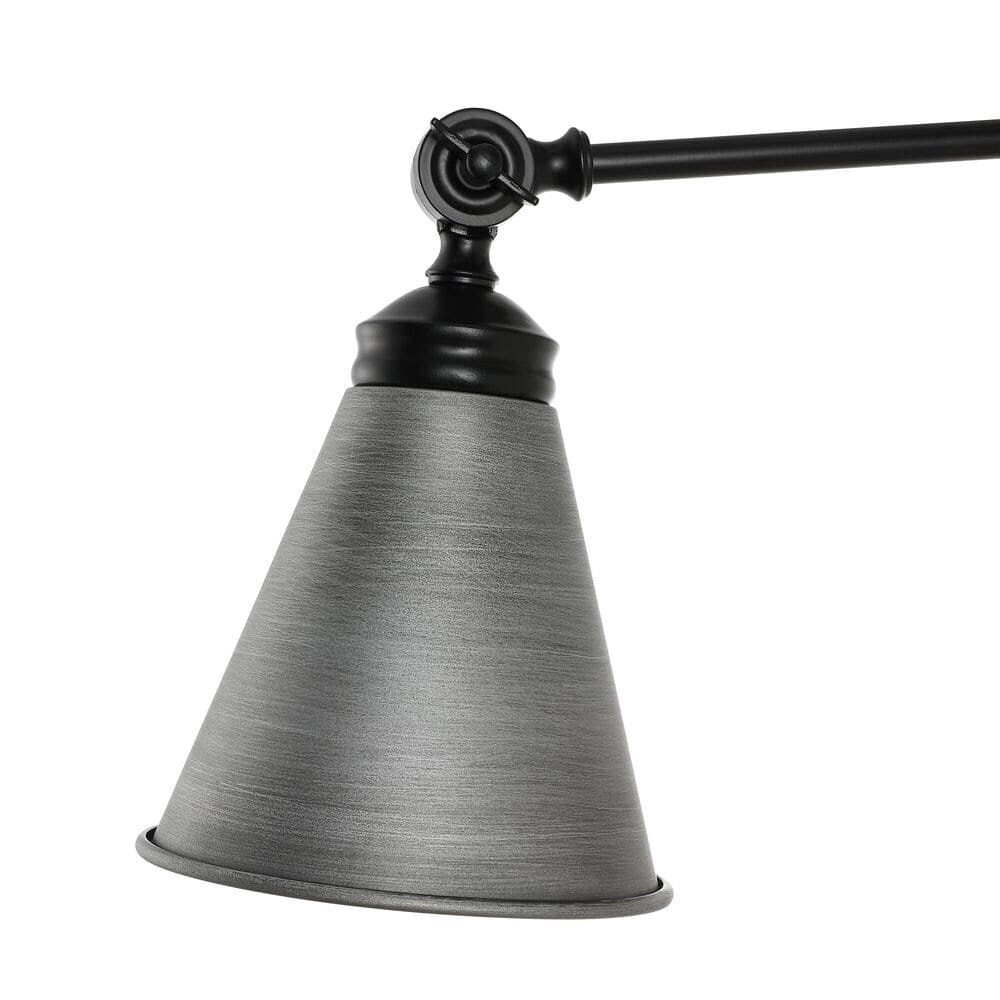 Applique murale industrielle WINGBO à bras articulé avec abat-jour en métal, lot de 2...