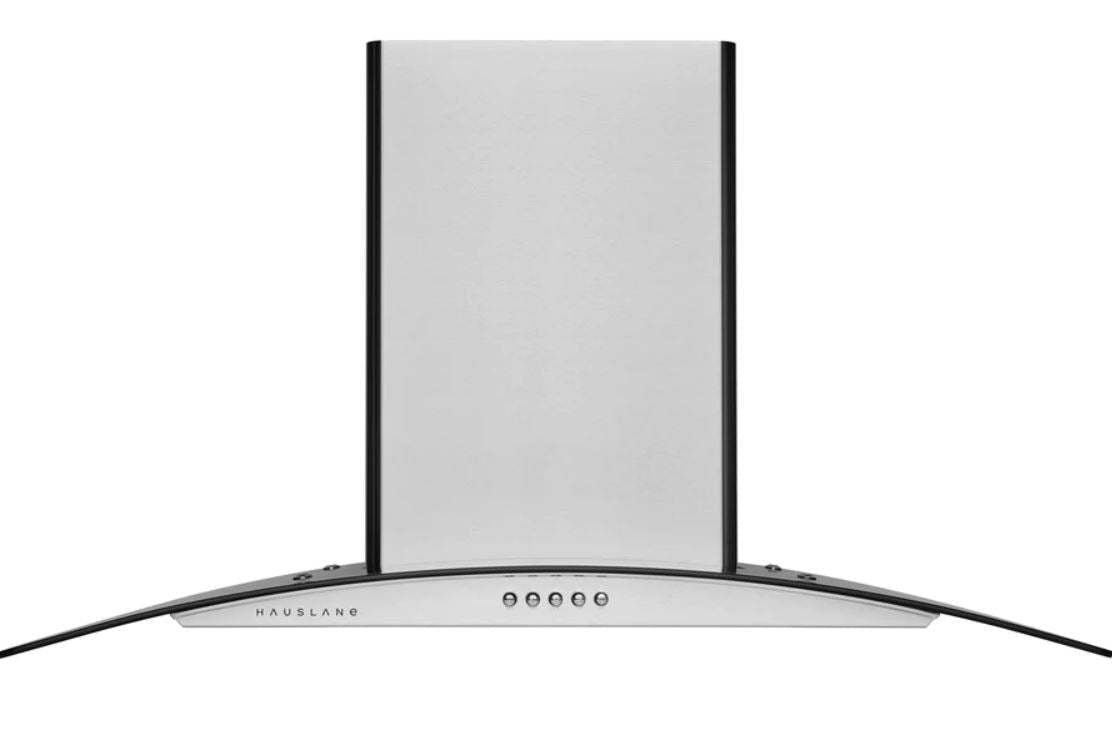 Hotte de cuisine murale Hauslane 36 avec auvent en verre - WM-600SS-36|Hotte de cuisinière murale Hauslane de 36 po de style auvent en verre - WM-600SS-36
