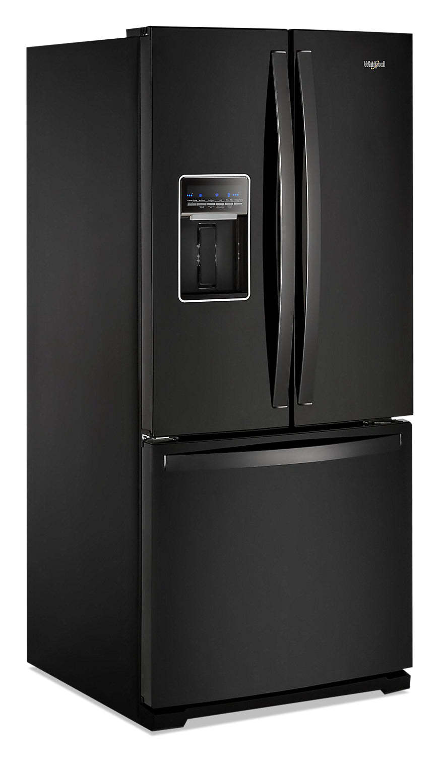 Réfrigérateur Whirlpool de 30 pi³ et de 20 po à portes françaises - noir - WRF560SEHB | Whirlpool 30 20 Cu. Ft. French-Door Refrigerator - Black - WRF560SEHB