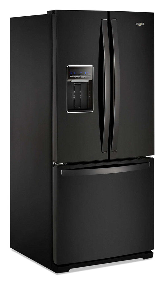 Réfrigérateur Whirlpool de 30 pi³ et de 20 po à portes françaises - noir - WRF560SEHB | Whirlpool 30 20 Cu. Ft. French-Door Refrigerator - Black - WRF560SEHB