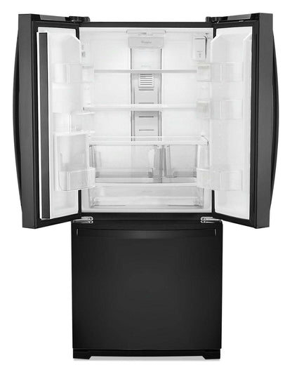Réfrigérateur Whirlpool de 30 pi³ et de 20 po à portes françaises - noir - WRF560SEHB | Whirlpool 30 20 Cu. Ft. French-Door Refrigerator - Black - WRF560SEHB