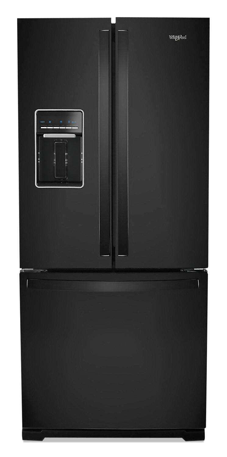 Réfrigérateur Whirlpool de 30 pi³ et de 20 po à portes françaises - noir - WRF560SEHB | Whirlpool 30 20 Cu. Ft. French-Door Refrigerator - Black - WRF560SEHB