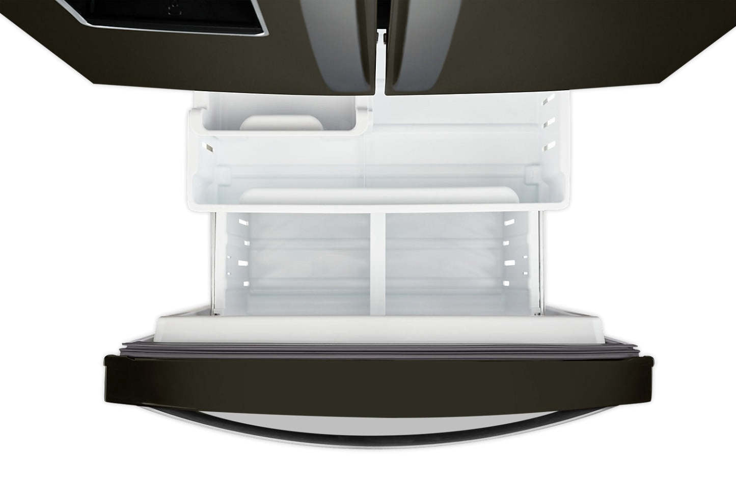 Réfrigérateur Whirlpool de 30 pi³ et de 20 po à portes françaises - acier inoxydable noir - WRF560SEHV | Réfrigérateur Whirlpool de 20 pi³ et de 30 po à portes françaises - acier inoxydable noir - WRF560SE…