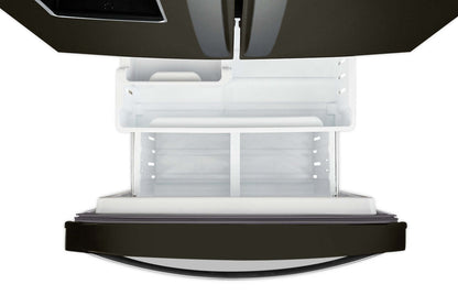 Réfrigérateur Whirlpool de 30 pi³ et de 20 po à portes françaises - acier inoxydable noir - WRF560SEHV | Réfrigérateur Whirlpool de 20 pi³ et de 30 po à portes françaises - acier inoxydable noir - WRF560SE…