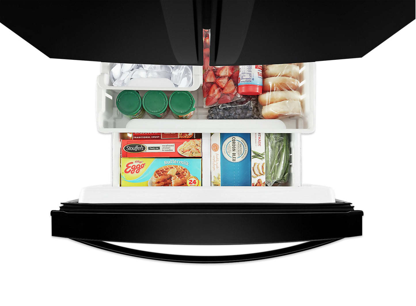 Réfrigérateur Whirlpool de 30 pi³ et de 20 po à portes françaises - noir - WRF560SMHB | Whirlpool 30 20 Cu. Ft. French-Door Refrigerator - Black - WRF560SMHB