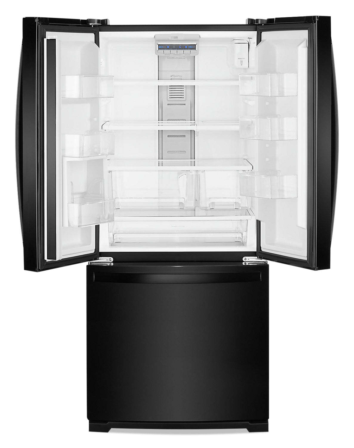 Réfrigérateur Whirlpool de 30 pi³ et de 20 po à portes françaises - noir - WRF560SMHB | Whirlpool 30 20 Cu. Ft. French-Door Refrigerator - Black - WRF560SMHB