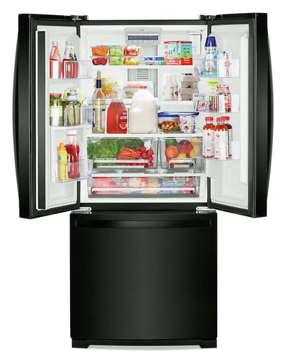 Réfrigérateur Whirlpool de 30 pi³ et de 20 po à portes françaises - noir - WRF560SMHB | Whirlpool 30 20 Cu. Ft. French-Door Refrigerator - Black - WRF560SMHB