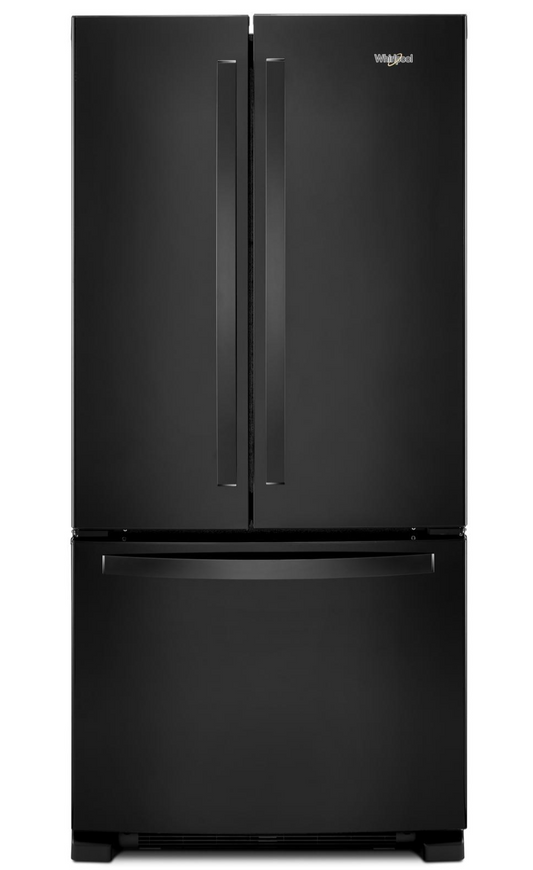 Whirlpool 33 22 pi³ Réfrigérateur à congélateur inférieur - noir - WRFF5333PB | Réfrigérateur Whirlpool de 22 pi³ et de 33 po à congélateur inférieur - noir - WRFF5333PB