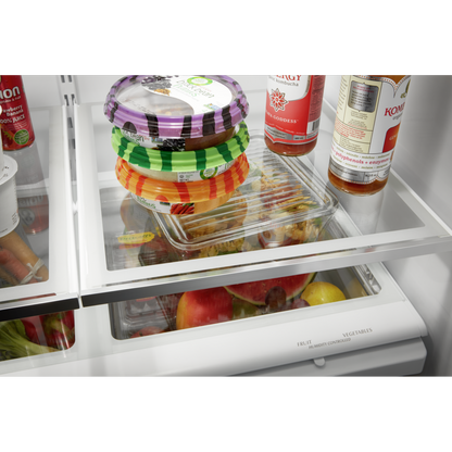 Whirlpool 33 22 pi³ Réfrigérateur à congélateur inférieur - noir - WRFF5333PB | Réfrigérateur Whirlpool de 22 pi³ et de 33 po à congélateur inférieur - noir - WRFF5333PB