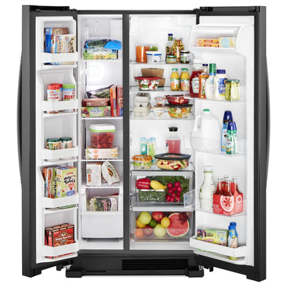Réfrigérateur Whirlpool de 33 22 pi³ à compartiments juxtaposés - noir - WRS312SNHB | Whirlpool 33 22 Cu. Ft. Side-by-Side Refrigerator - Black - WRS312SNHB