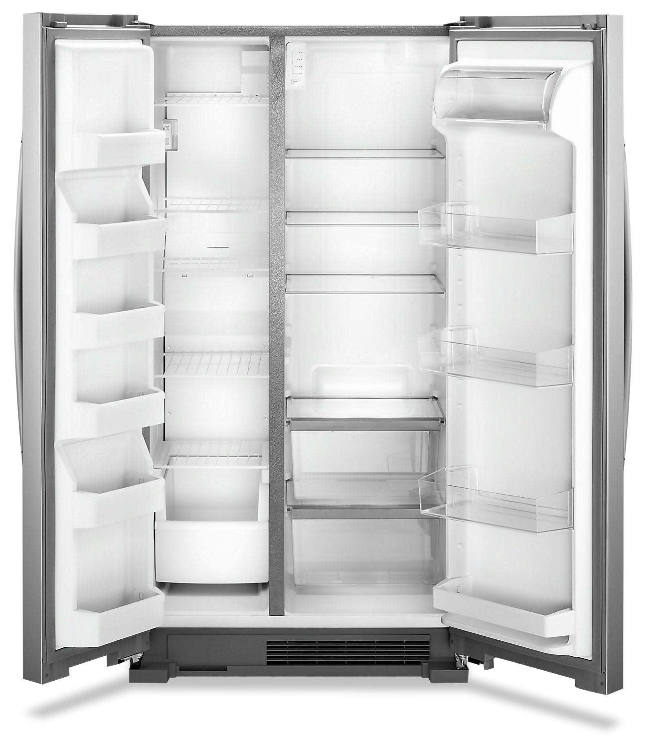 Réfrigérateur Whirlpool de 36 po et de 25 pi³ à compartiments juxtaposés - acier inoxydable monochrome - WRS315SNHM | Whirlpool 36 25 Cu. Ft. Side-by-Side Refrigerator - Monochromatic Stainless Steel