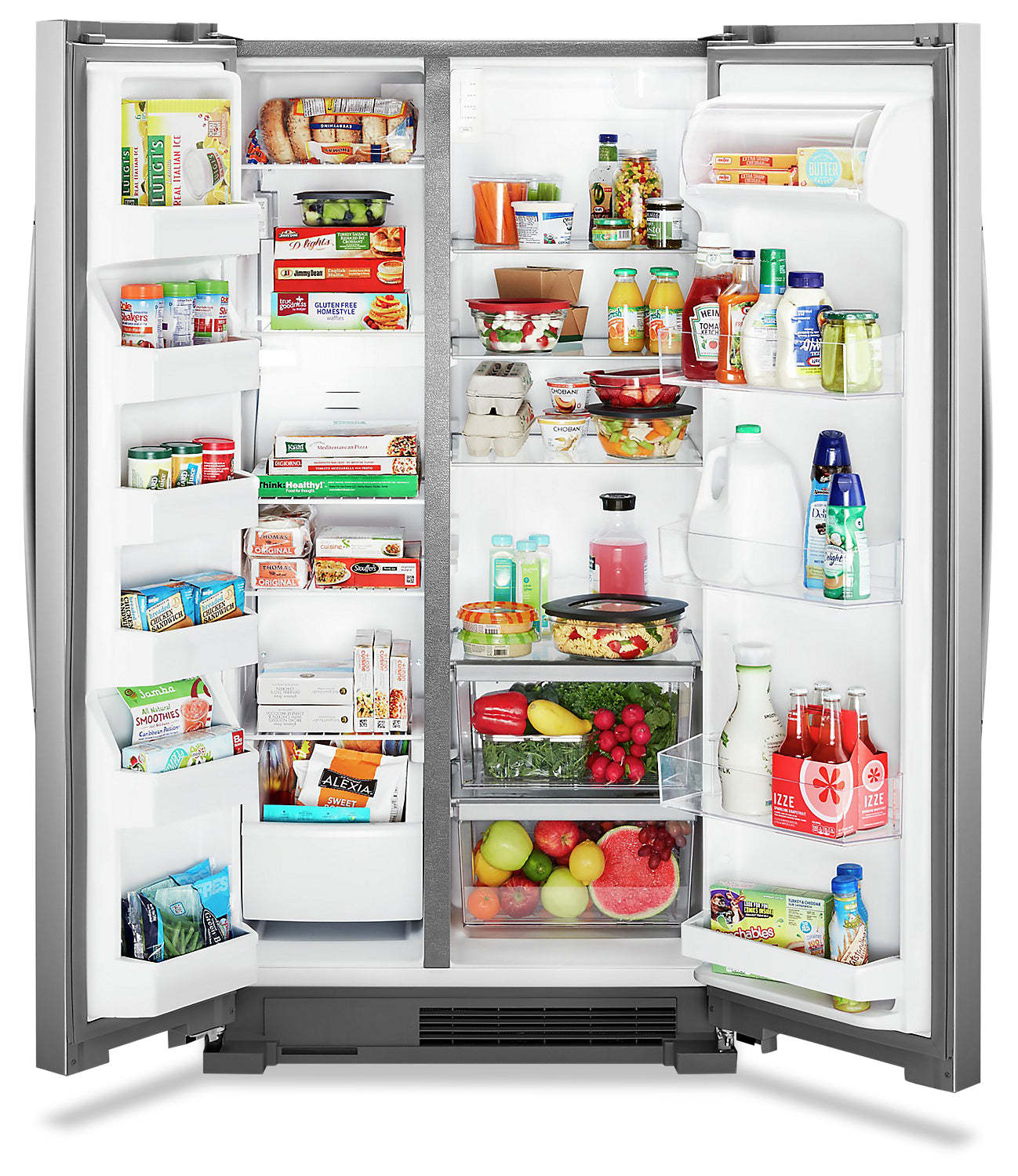 Réfrigérateur Whirlpool de 36 po et de 25 pi³ à compartiments juxtaposés - acier inoxydable monochrome - WRS315SNHM | Whirlpool 36 25 Cu. Ft. Side-by-Side Refrigerator - Monochromatic Stainless Steel