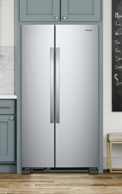Réfrigérateur Whirlpool de 36 po et de 25 pi³ à compartiments juxtaposés - acier inoxydable monochrome - WRS315SNHM | Whirlpool 36 25 Cu. Ft. Side-by-Side Refrigerator - Monochromatic Stainless Steel