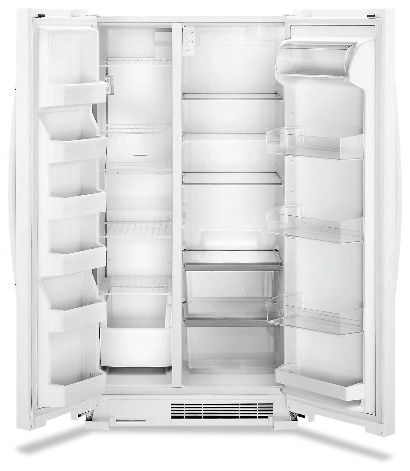 Réfrigérateur Whirlpool de 36 po et de 25 pi³ à compartiments juxtaposés - blanc - WRS315SNHW | Tourbillon 36 25 Cu. Fort. Réfrigérateur côte à côte - Blanc - WRS315SNHW