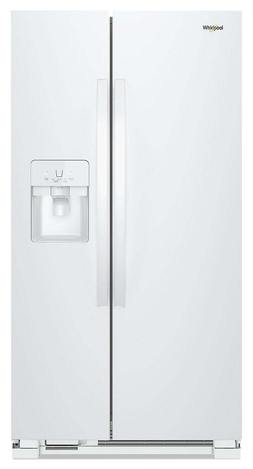 Réfrigérateur Whirlpool de 33 po et de 21 pi³ à compartiments juxtaposés - blanc - WRS321SDHW | Whirlpool 33 21 Cu. Ft. Side-by-Side Refrigerator - White - WRS321SDHW