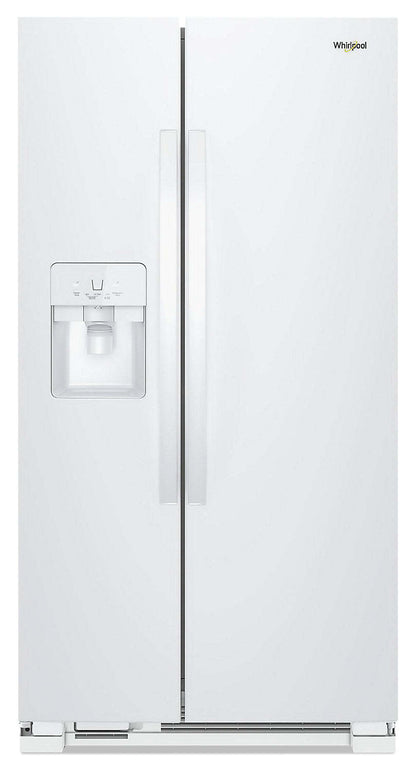 Réfrigérateur Whirlpool de 33 po et de 21 pi³ à compartiments juxtaposés - blanc - WRS321SDHW | Whirlpool 33 21 Cu. Ft. Side-by-Side Refrigerator - White - WRS321SDHW