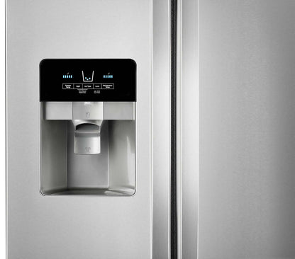 Réfrigérateur Whirlpool de 21 pi³ et de 33 po à compartiments juxtaposés - acier inoxydable résistant aux empreintes digitales - WRS321S…