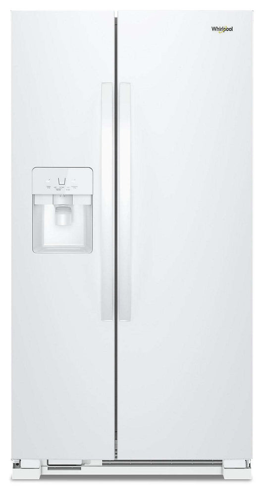 Réfrigérateur Whirlpool de 36 po et de 25 pi³ à compartiments juxtaposés - blanc - WRS325SDHW | Whirlpool 36 25 Cu. Ft. Side-by-Side Refrigerator - White - WRS325SDHW