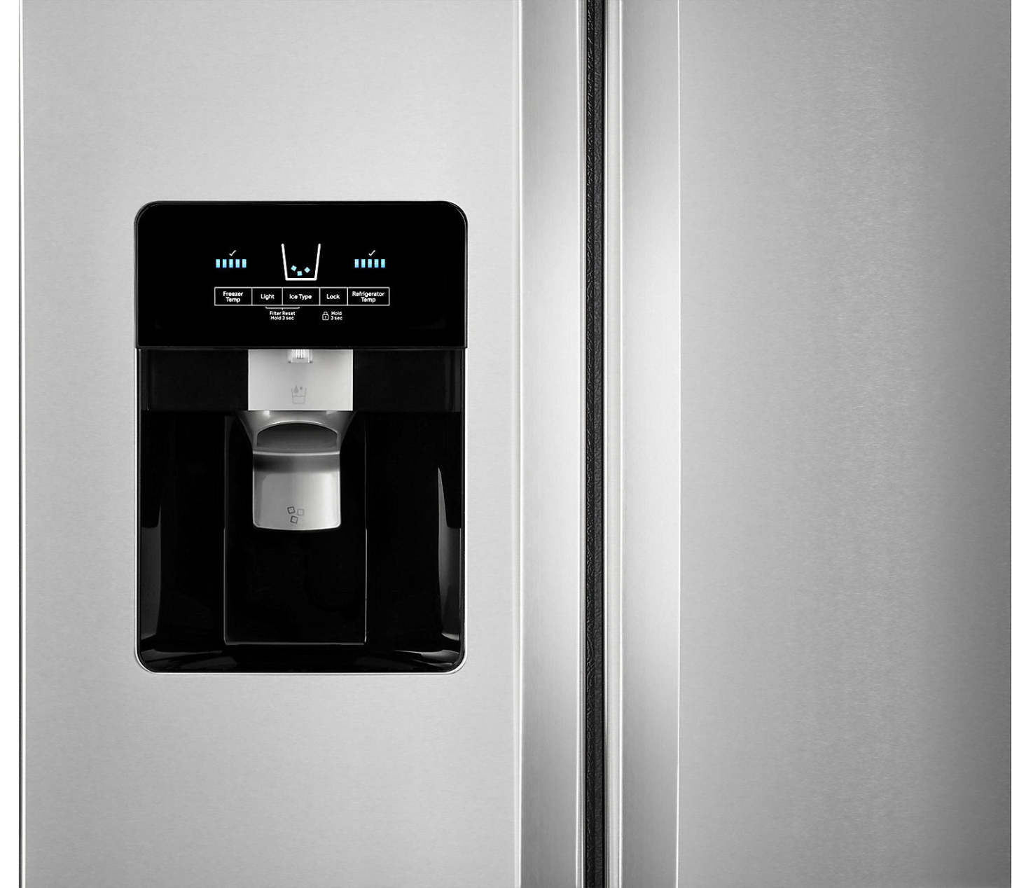 Réfrigérateur Whirlpool de 25 pi³ et de 36 po à compartiments juxtaposés - acier inoxydable résistant aux empreintes numériques - WRS325S…