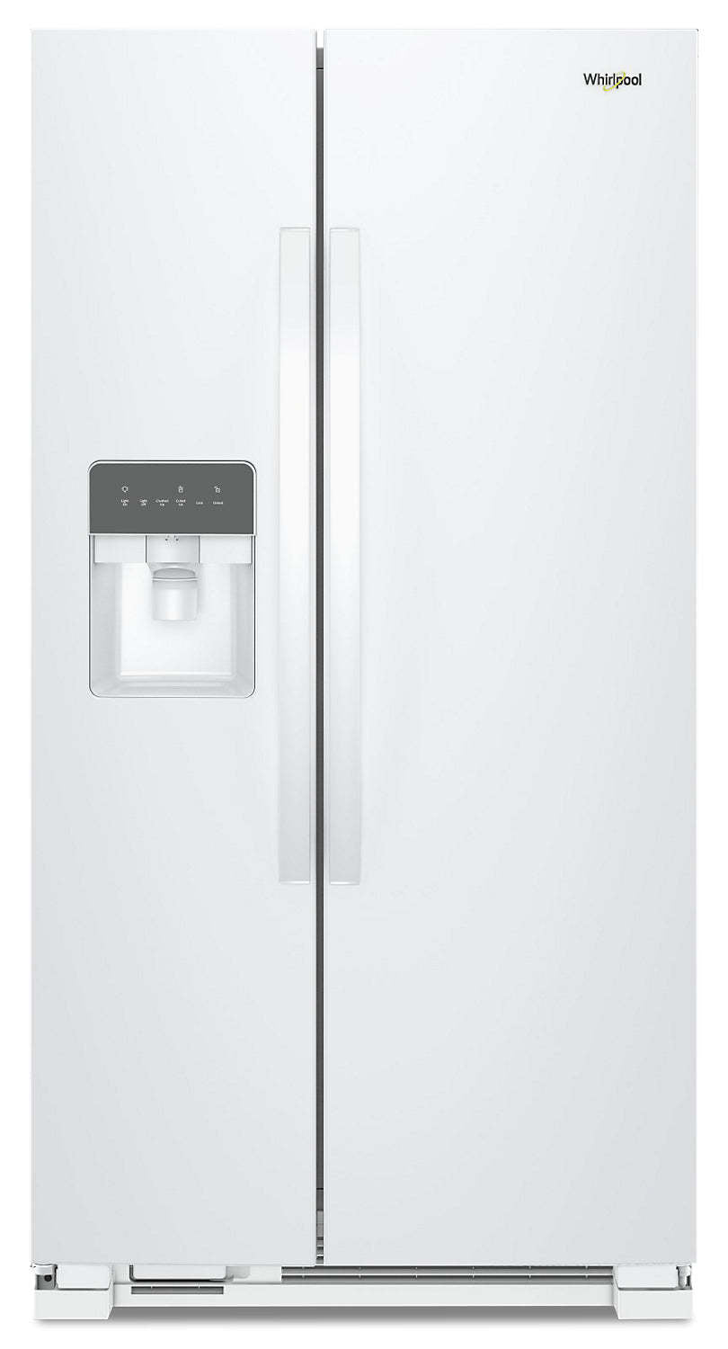 Réfrigérateur Whirlpool de 33 po et de 21 pi³ à compartiments juxtaposés - blanc - WRS331SDHW | Tourbillon 33 21 Cu. Fort. Réfrigérateur côte à côte - Blanc - WRS331SDHW